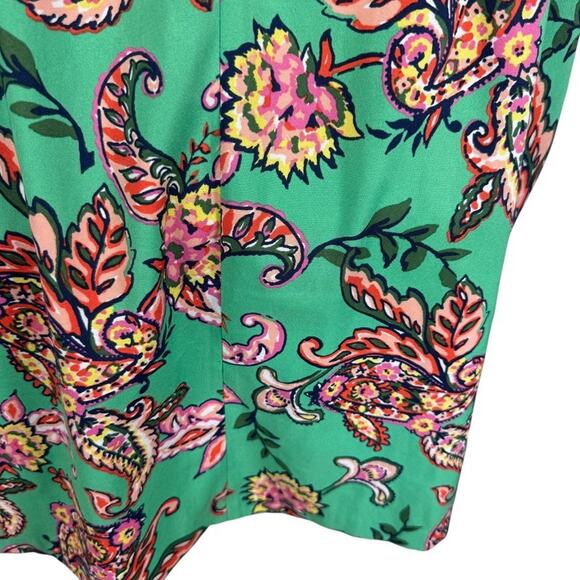 Roz & Ali Womens Green Paisley Floral Stretch Sheath Knee Length Dress sz 18 - Picture 11 of 16